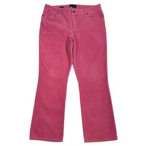 Talbots Women's Size 14 Curvy Fit Pink‎ Corduroy Bootcut Pants Full Lenght